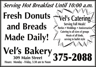 Vel's Catering, Vel's Bakery, Wayne, NE