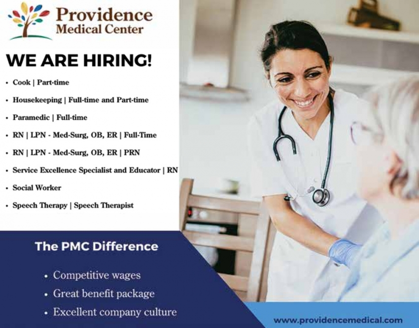 We are Hiring!, Providence Medical Center, Wayne, NE